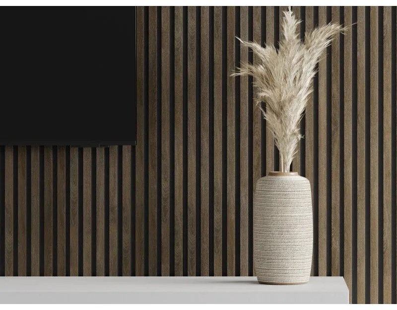 Mexen Lam-F, akustické stenové lamely 275 × 31,5 cm, filc 6 mm, dub espresso, S105-275317-2812-065