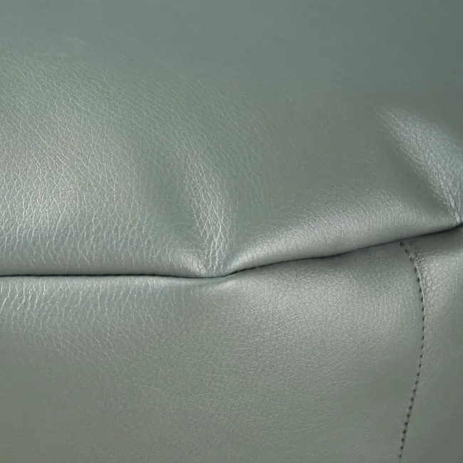 Taburetka Cilindro strieborná ekokoža