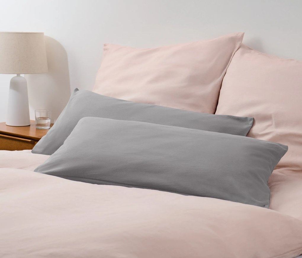Džersejové obliečky na vankúš, 2 ks, sivé