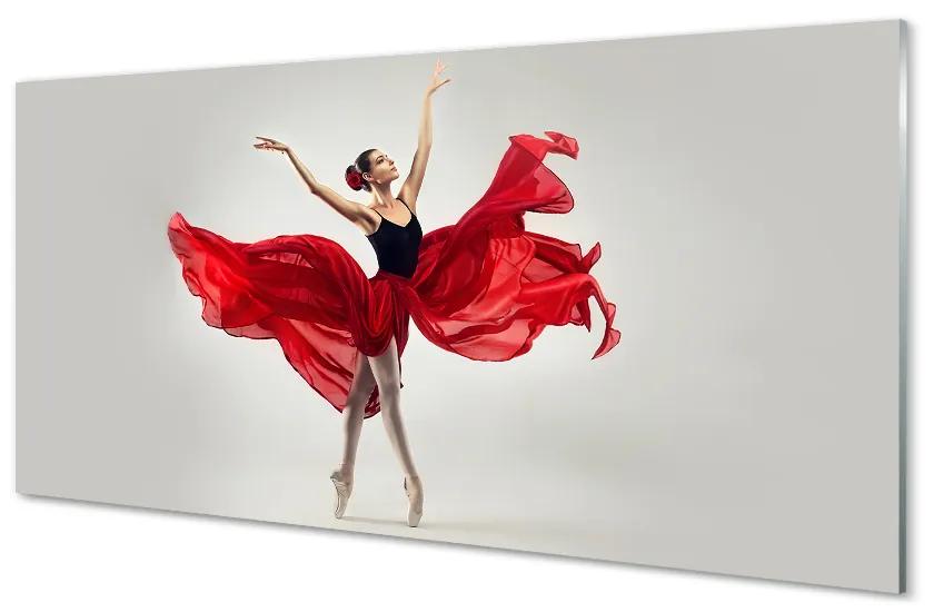 Obraz na skle balerína žena 140x70 cm