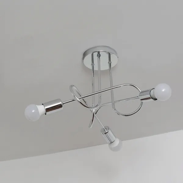 Prisadený luster OXFORD 3xE27/15W/230V lesklý chróm