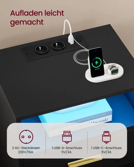 Set dvoch nočných stolíkov CUSTOS LET829BC01 (2 ks)