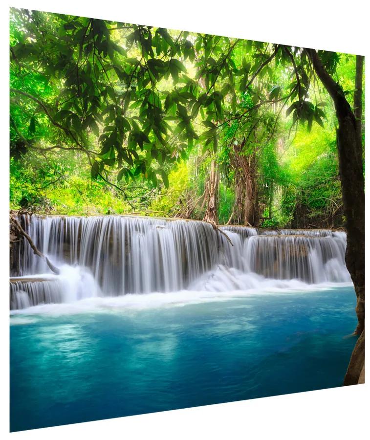 Gario Fototapeta Číry vodopád v džungli Veľkosť: 268 x 100 cm, Materiál: Vliesová