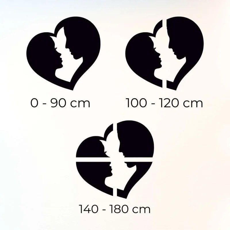 Drevený obraz Láska - romantická silueta v srdci I SENTOP PR0436