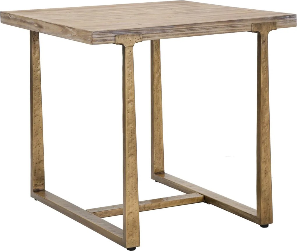 Jedálenský stôl Ankara 80 cm hnedý/zlatý