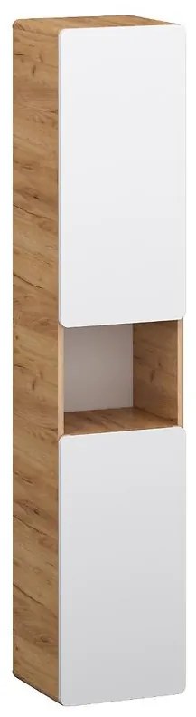 Vysoká skrinka Bronx 35 dub craft-biely