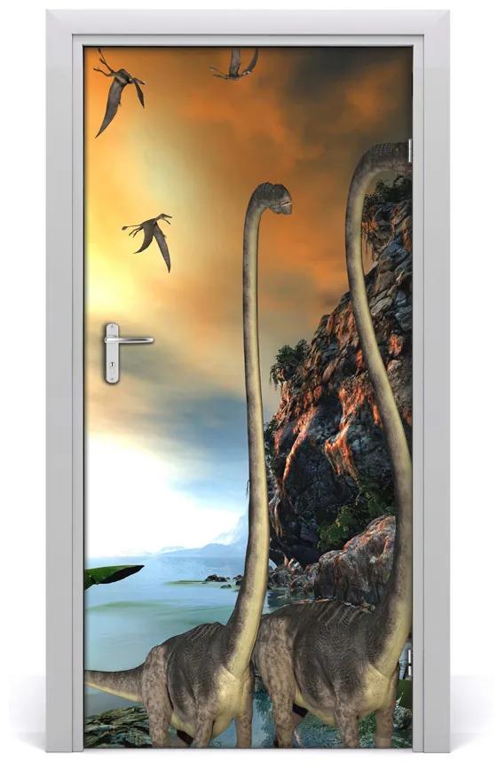Samolepiace fototapety na dvere Dinozaury 85x205 cm
