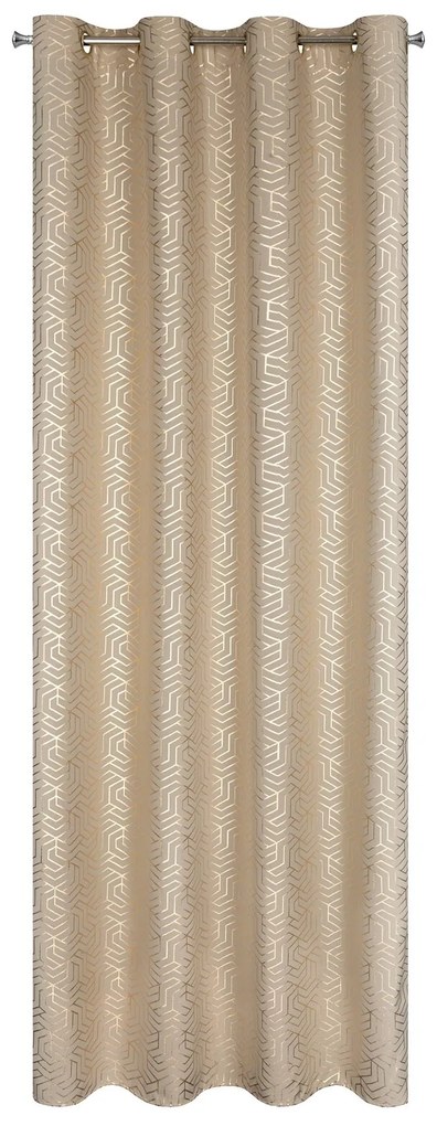 ZÁVES NA KRÚŽKOCH SEMI 140X250 CM VZOROVANÁ