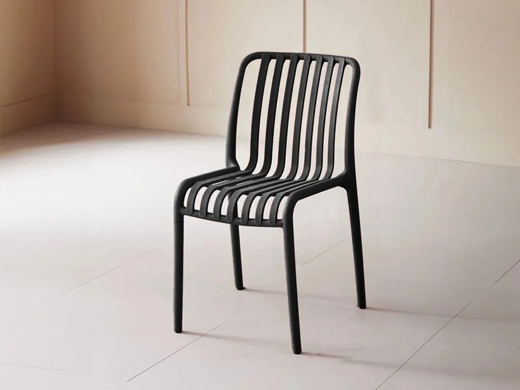 Plastová stolička TREGO, antracitová