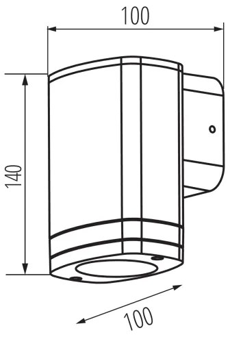 Kanlux 38885 - Vonkajšie nástenné svietidlo ZEVI 1xGU10/10W/230V IP54 antracit