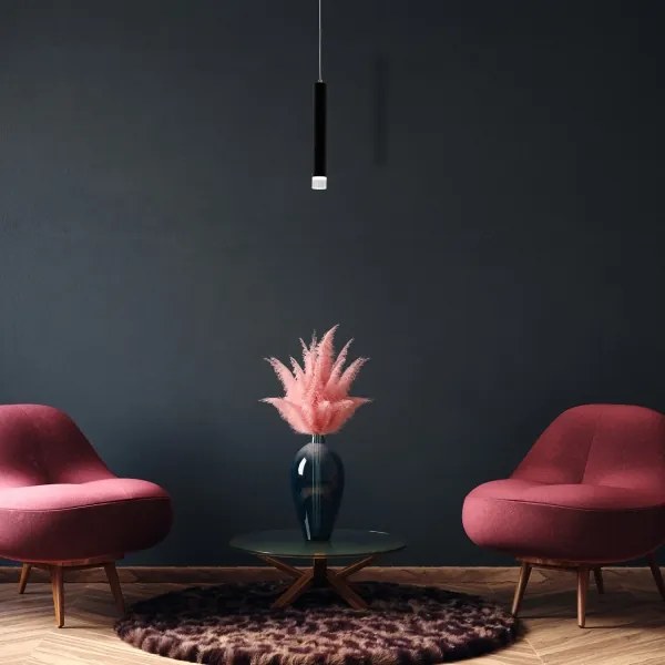 LED Luster na lanku CARBON LED/5W/230V