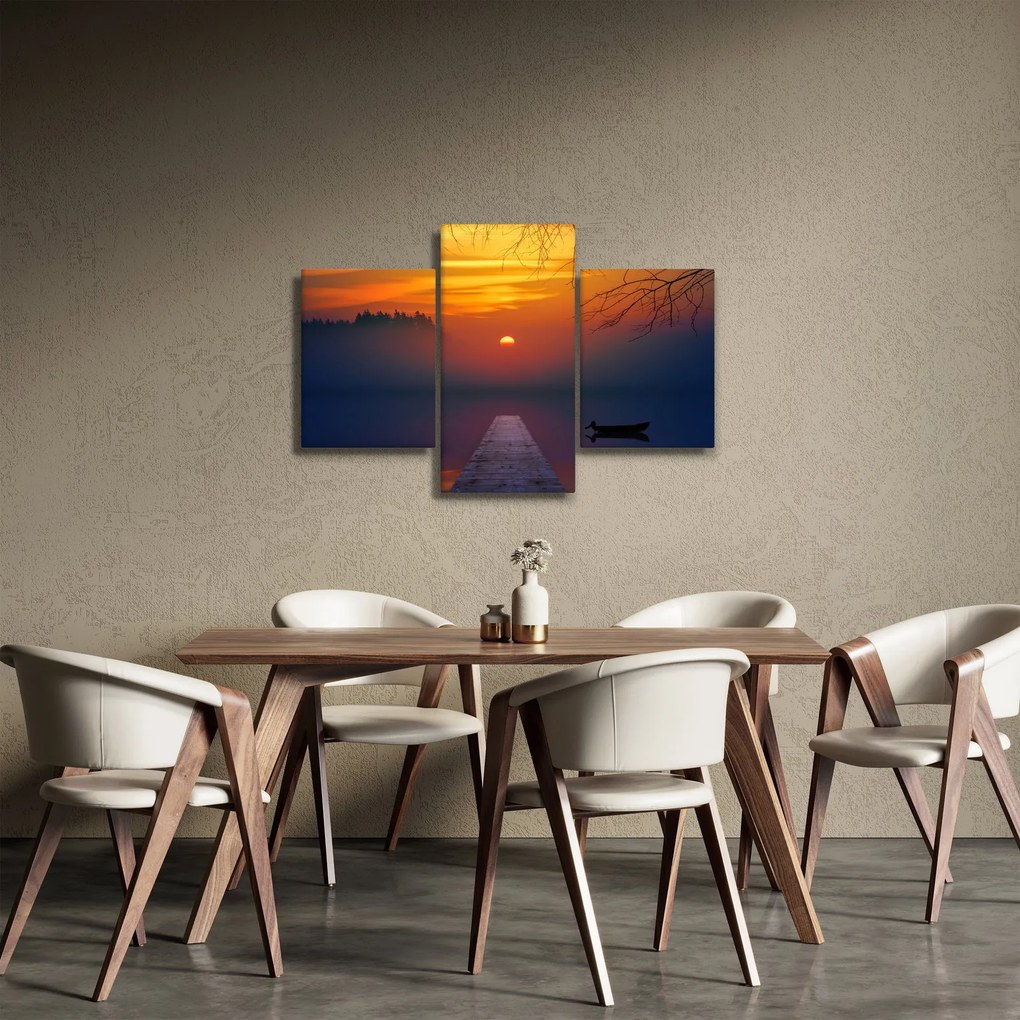Obraz mostu pri západe slnka (90x60 cm)