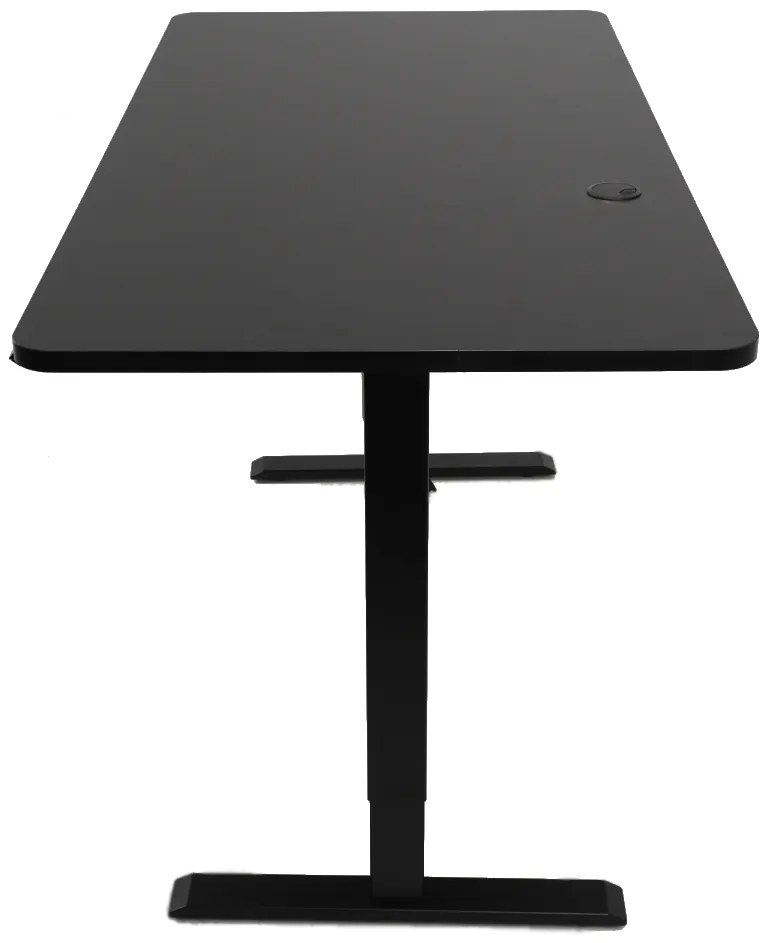 Výškovo nastaviteľný elektrický stôl BestBerg BBAT-14BB / rozmer 140x70 cm / výška 93,4-125,4 cm / čierny