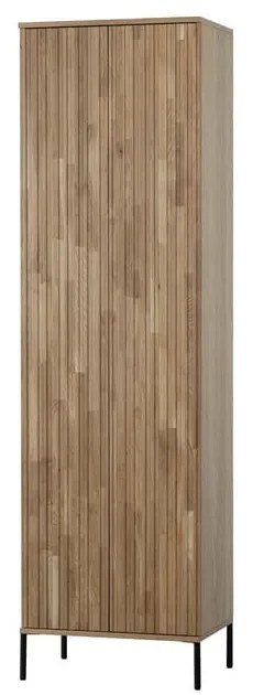 Šatníková skriňa v dekore duba v prírodnej farbe 60x210x42 cm Gravure – WOOOD