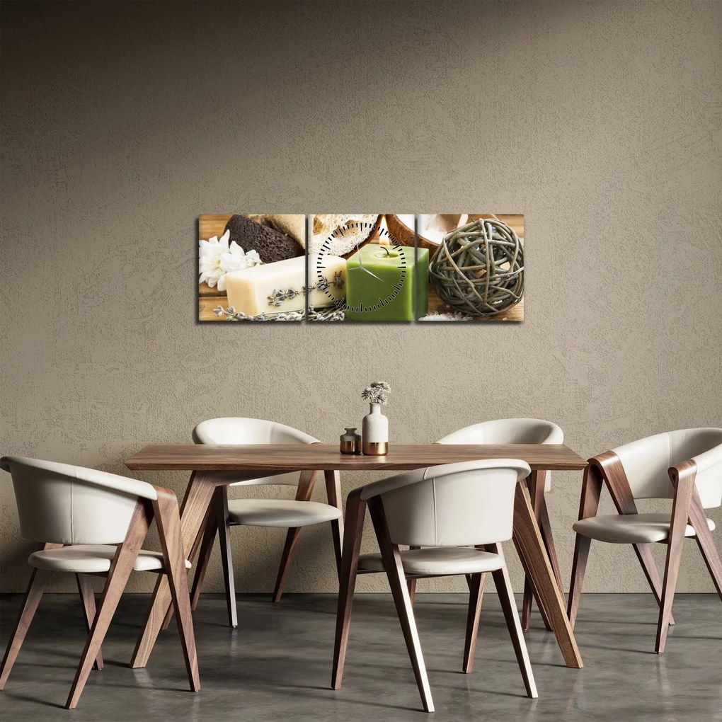 Obraz - Chvíľa na relax (s hodinami) (90x30 cm)