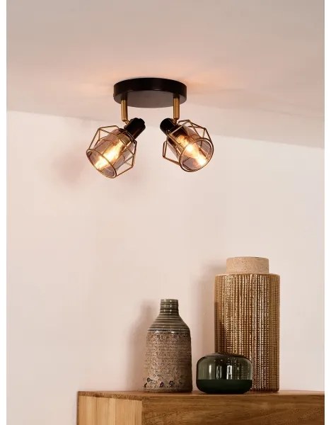 Lucide 77977/12/30 - Bodové svietidlo NILA 2xE14/25W/230V