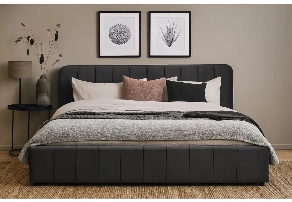 Posteľ AVENA 180 tm. šedá