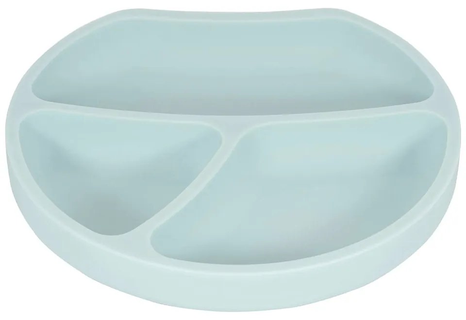 Svetlomodrý silikónový detský tanier 19x20,5 cm – Kindsgut