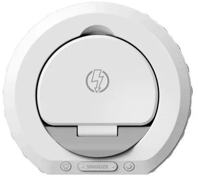 Immax 08983L - Budík s LCD a bezdrôtovou Qi nabíjačkou 27W/9V biely