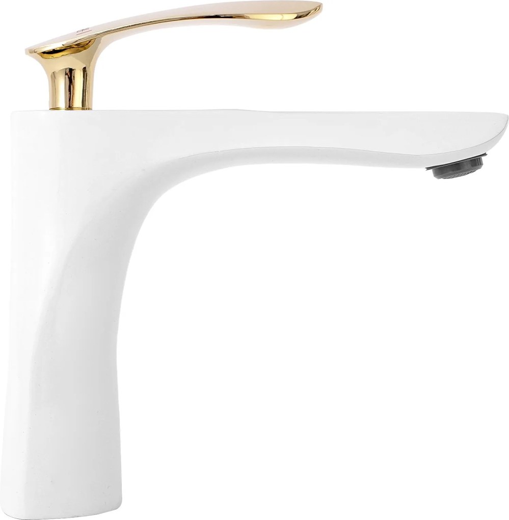 Rea Orbit, umývadlová batéria, biela - zlatá, REA-B2052