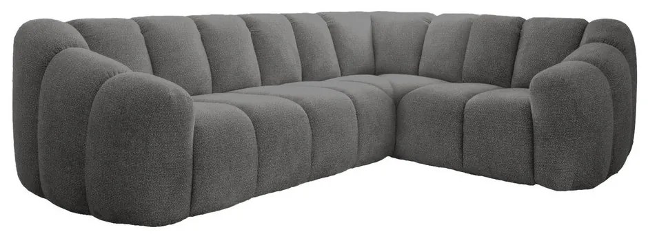 Sivá rohová pohovka (pravý roh/do L) Shell – Miuform