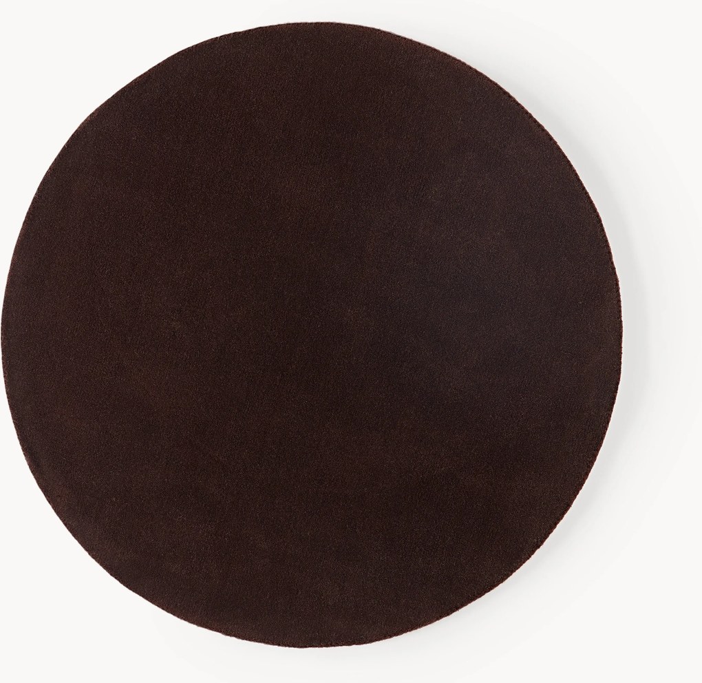 Ručne tkaný okrúhly vlnený koberec Zayne