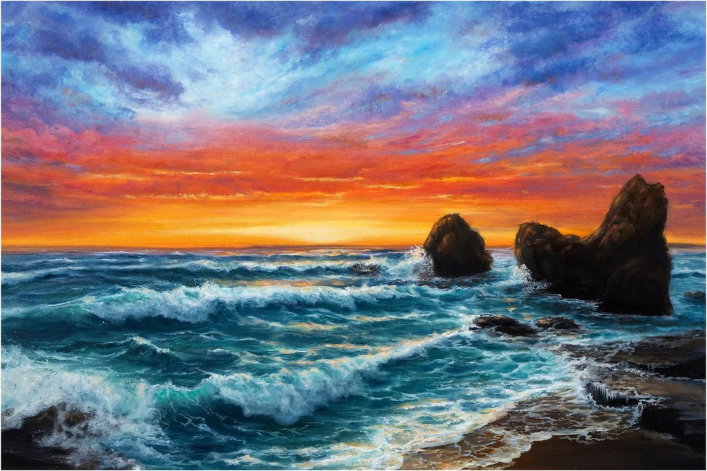 Obraz - Západ slnka (90x60 cm)