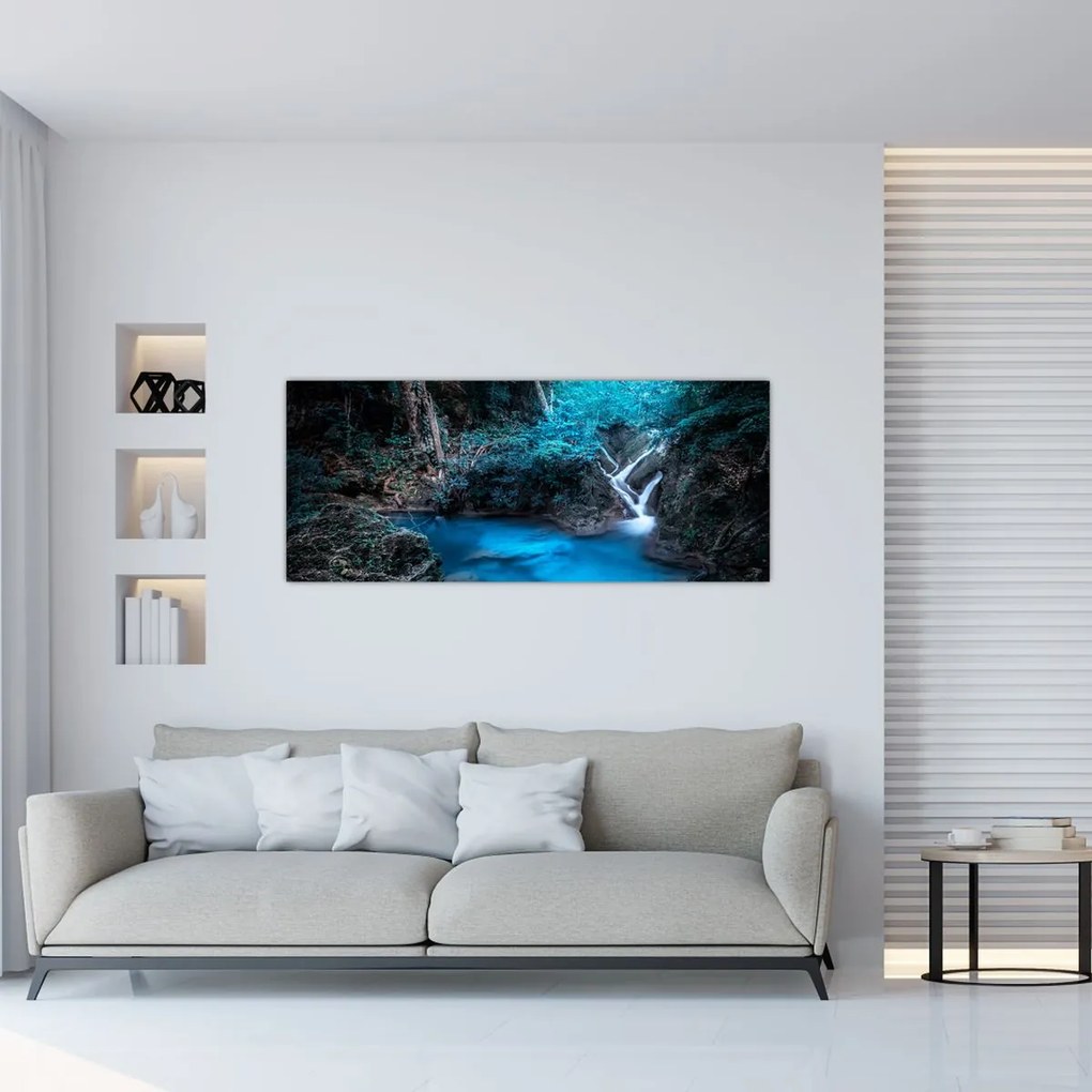 Obraz - Magická noc v tropickom lese (120x50 cm)