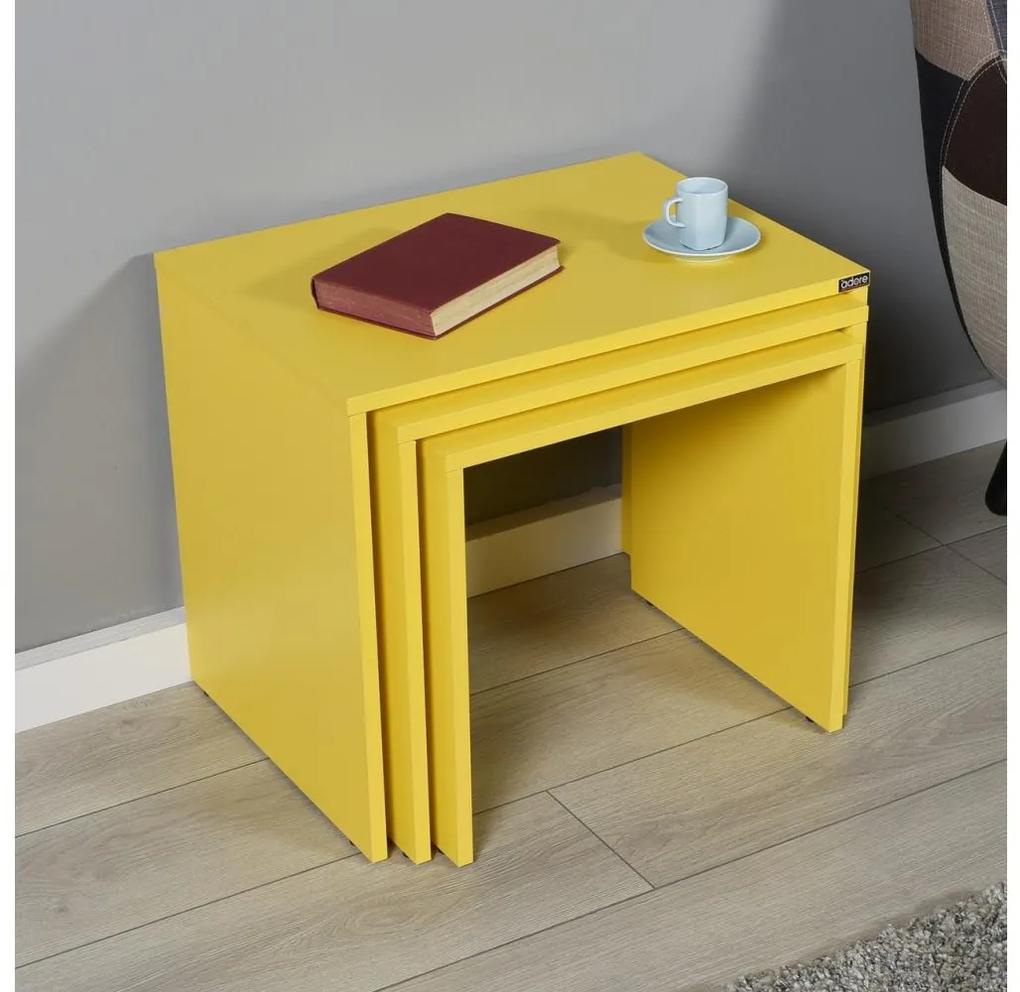 Adore Furniture SADA 3x Konferenčný stolík žltá AD0130