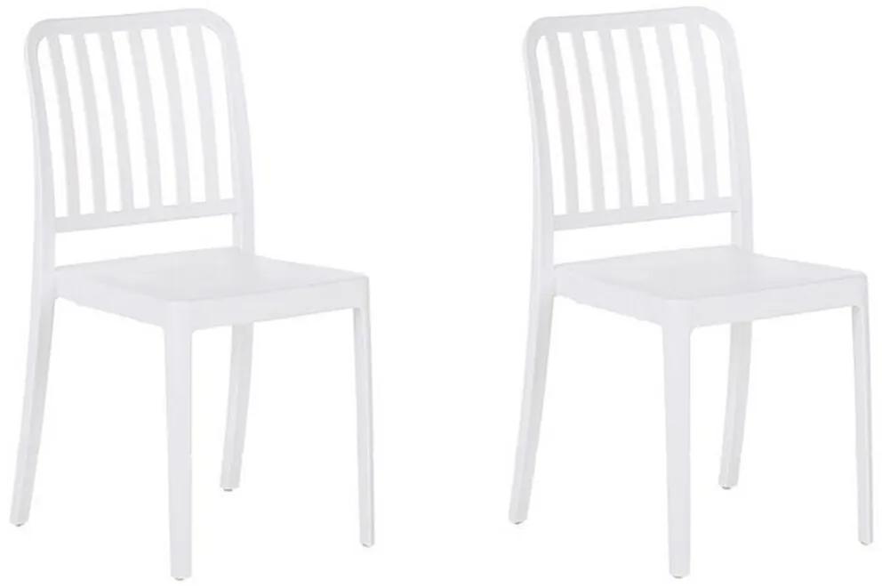 Sada 2 záhradných stoličiek biela SERSALE Beliani