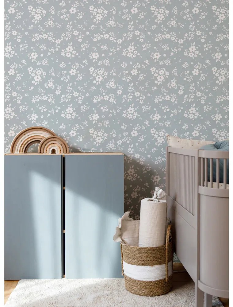 Tapeta modrá lúka 280x50 cm