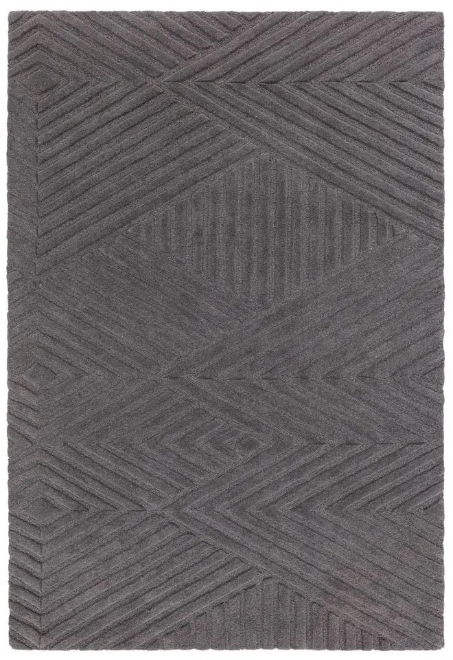 Antracitovosivý vlnený koberec 200x290 cm Hague – Asiatic Carpets