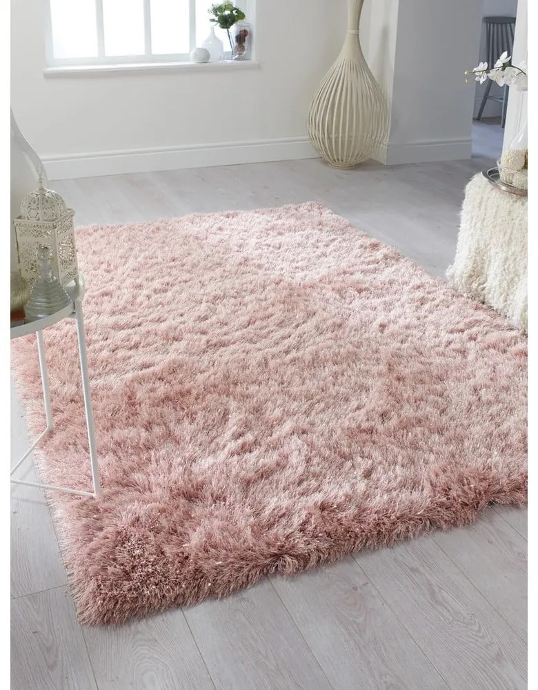Ružový koberec Flair Rugs Dazzle Blush Pink, 80 × 150 cm