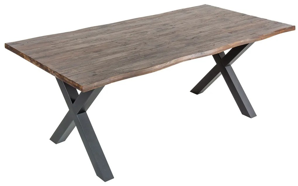 Dizajnový jedálenský stôl Evolution 200 cm hnedý / akácia
