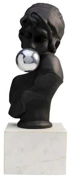 Busto Kissing Girl dekorácia čierna 58 cm
