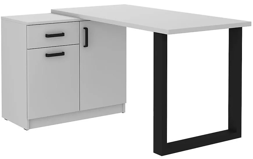 Písací stôl S nízkou komodou Malta Svetlo šedá (doska 28mm) Typ 130