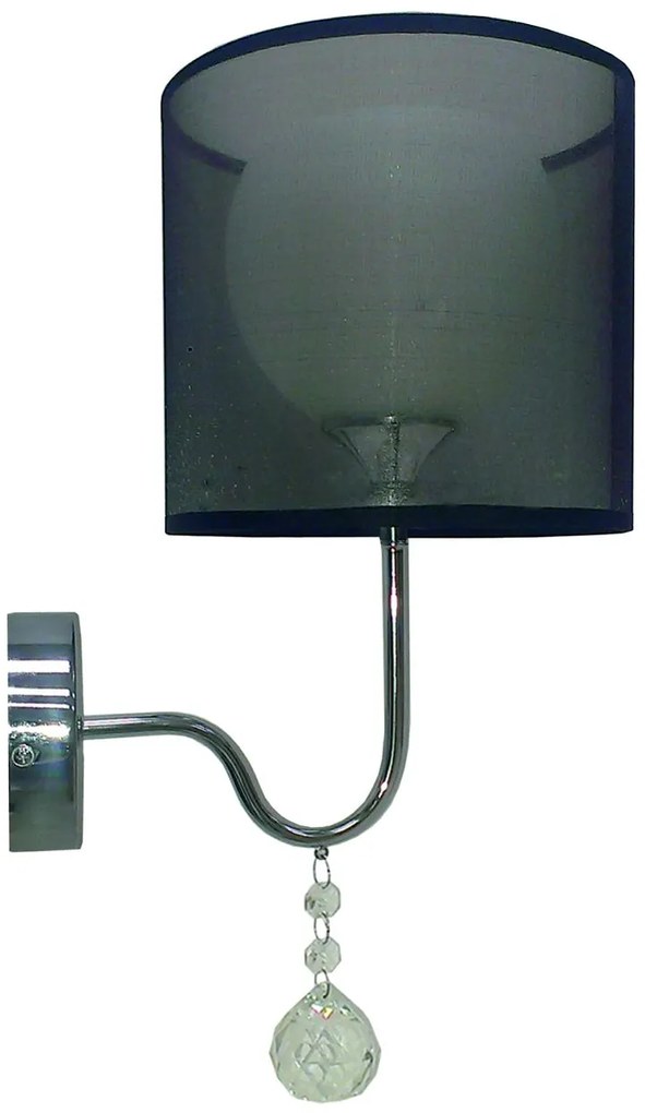 CLX Moderná nástenná lampa NUNZIO, 1xE27, 60W, čierna
