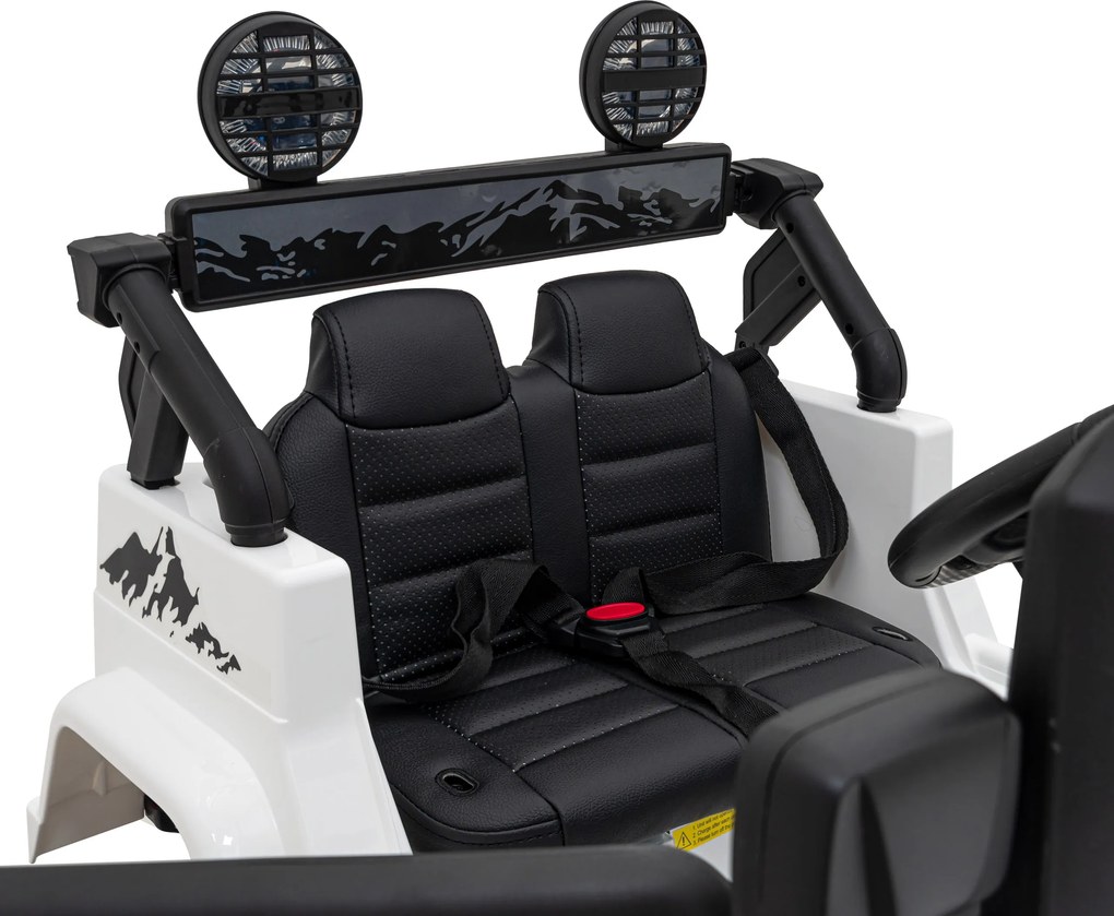 Ramiz Toyota FJ Cruiser pre deti biela + diaľkové ovládanie + pohon 4x4 + LED audio + EVA + pomalý štart