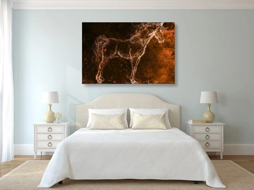 Obraz kreslený kôň - 120x80