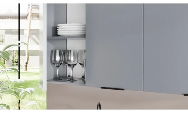 Kuchynská linka PEARL 240 cm sivá