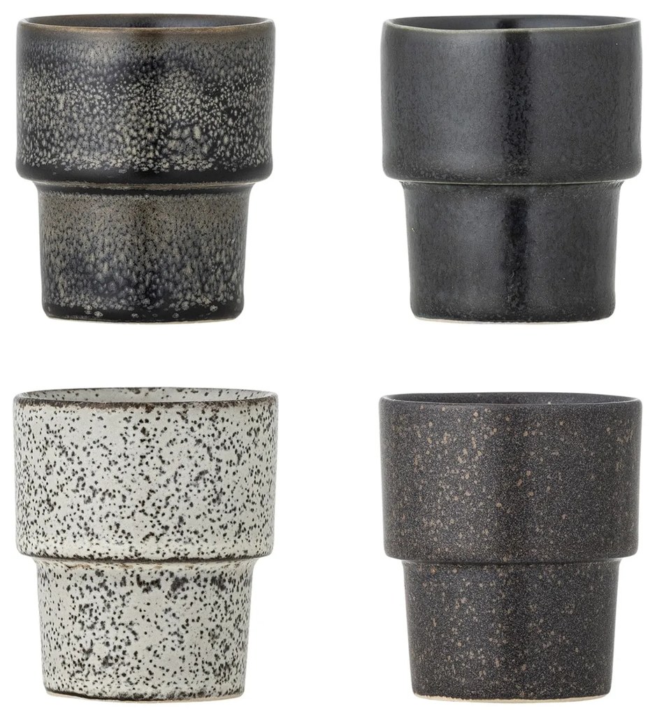 Bloomingville Hrnček Espresso Ewan Brown 75 ml – sada 4 ks