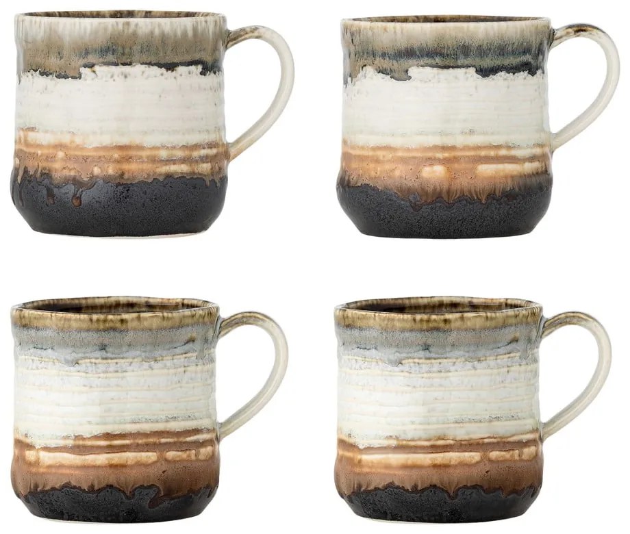Hrnčeky v súprave 4 ks z kameniny 380 ml Deana – Bloomingville