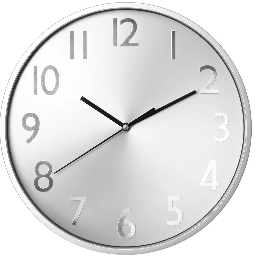 Nástenné hodiny Vance, strieborná