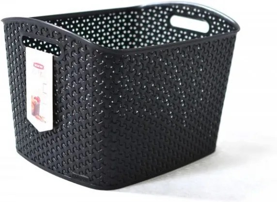 Polyratanový košík STYLE box- XL- černý CURVER