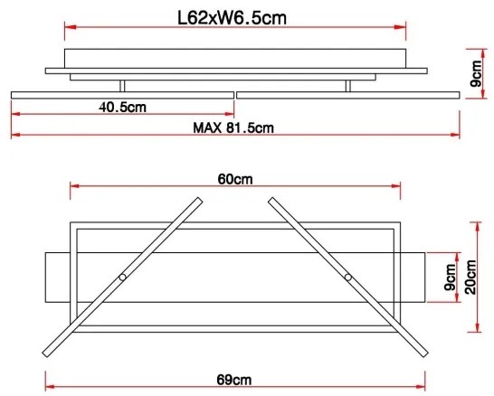 Globo 67296D1 - LED Stropné svietidlo BEATRIX LED/32W/230V