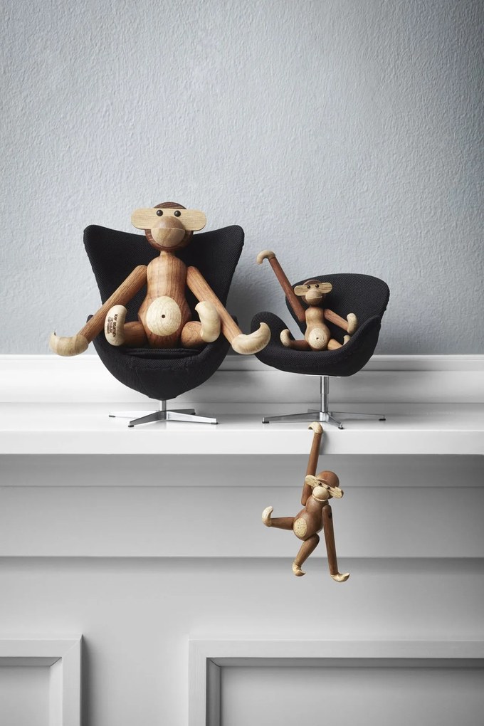 Kay Bojesen Drevená opička Monkey Mini Teak Limba 9,5 cm