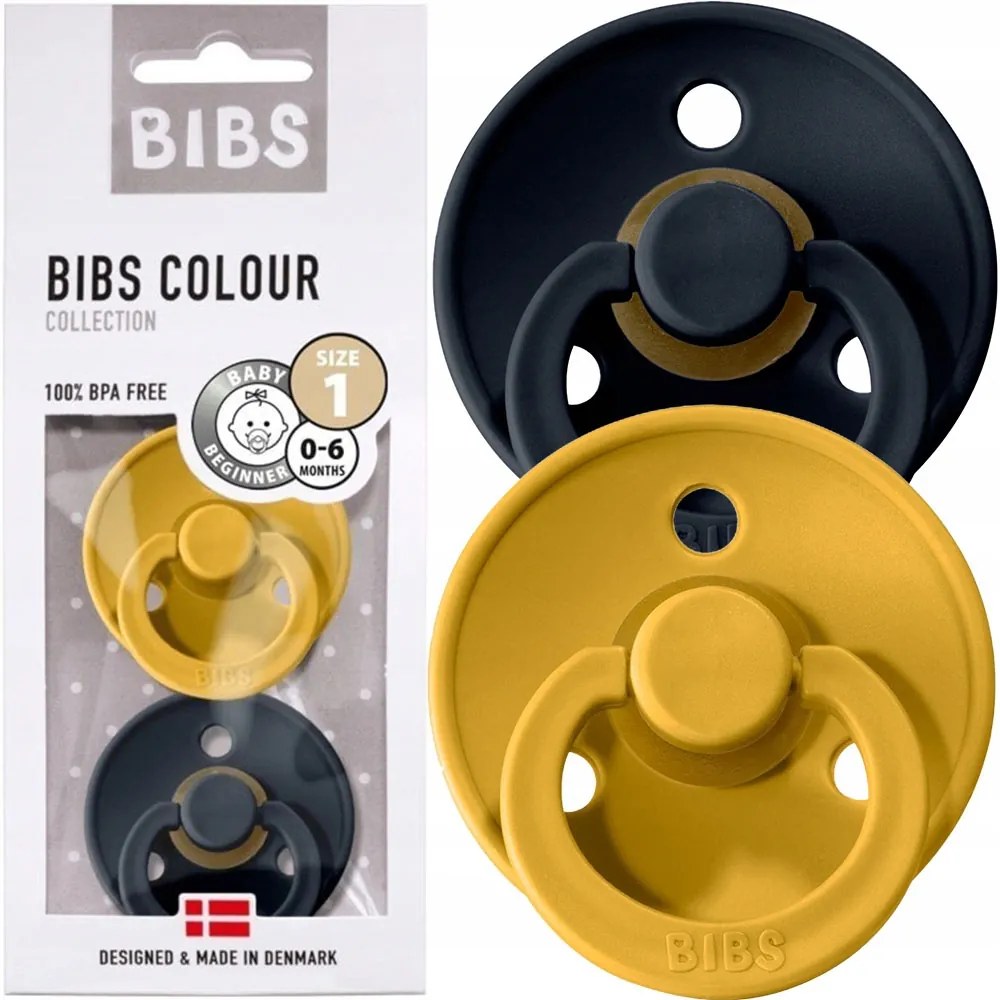 Kaučukové cumlíky BIBS Colour 0m+ 2ks Farba: béžová-tyrkysová