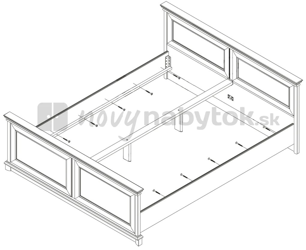 Manželská posteľ 160 cm BRW KENT ELOZ 160 (Gaštan). Akcia -30%. Vlastná spoľahlivá doprava až k Vám domov. 880788