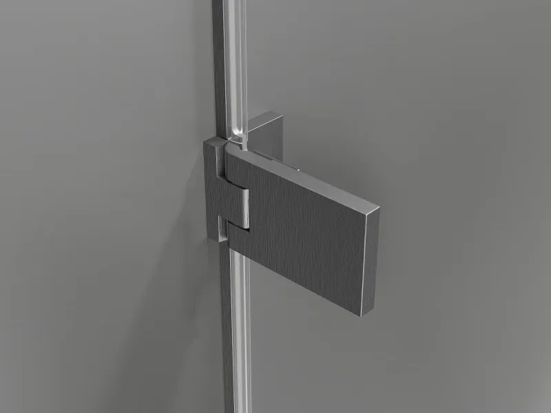 Mexen Lunar-F Duo, sklápací sprchový kút 95 x 95 cm, 6mm číre sklo, profil grafit brúsený, 836-095L-095P-66-00