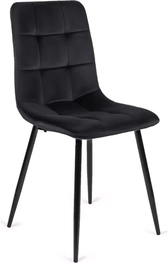 Sada stola MAX 80-160 cm, dub Craft/čierna, a 6 čiernych stoličiek PERU